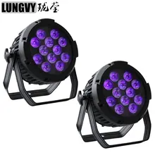 2 шт./лот водонепроницаемый 12x18 Вт RGBWA UV 6в1 светодиодный сценический Par-прожектор Led Par 64 открытый диско шар сценические огни
