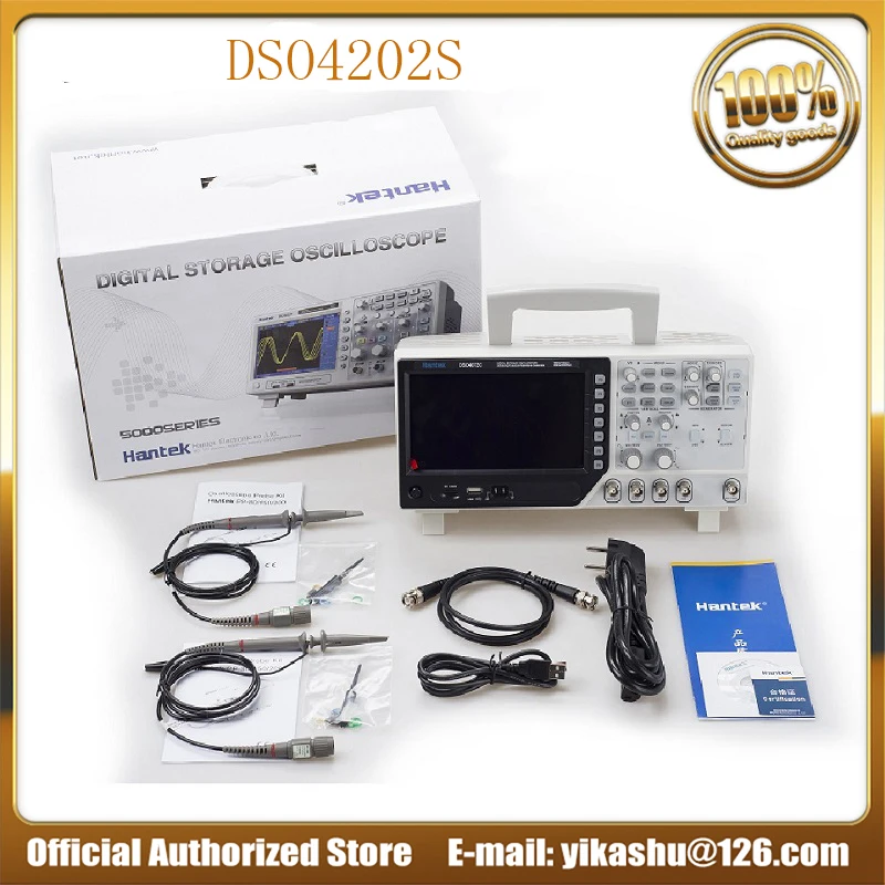 Hantek DSO4202S Цифровой мультиметр 200 МГц 2CH Осциллограф USB Настольный osciloscopio генератор