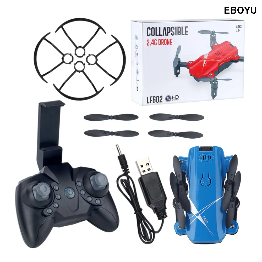 EBOYU LF602 2,4 ГГц мини-Дрон МП/Мп Wi-Fi FPV RC Дрон удерживающий высоту Безголовый режим один ключ возврат RC Квадрокоптер RTF