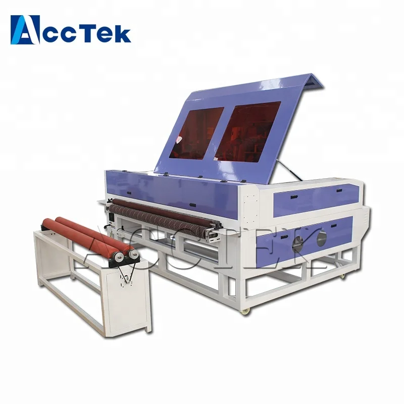 Горячая Распродажа Co2 лазерная гравировальная машина цене, станок для лазерной резки с автопитанием для ткань, кожа, ткань, одежда