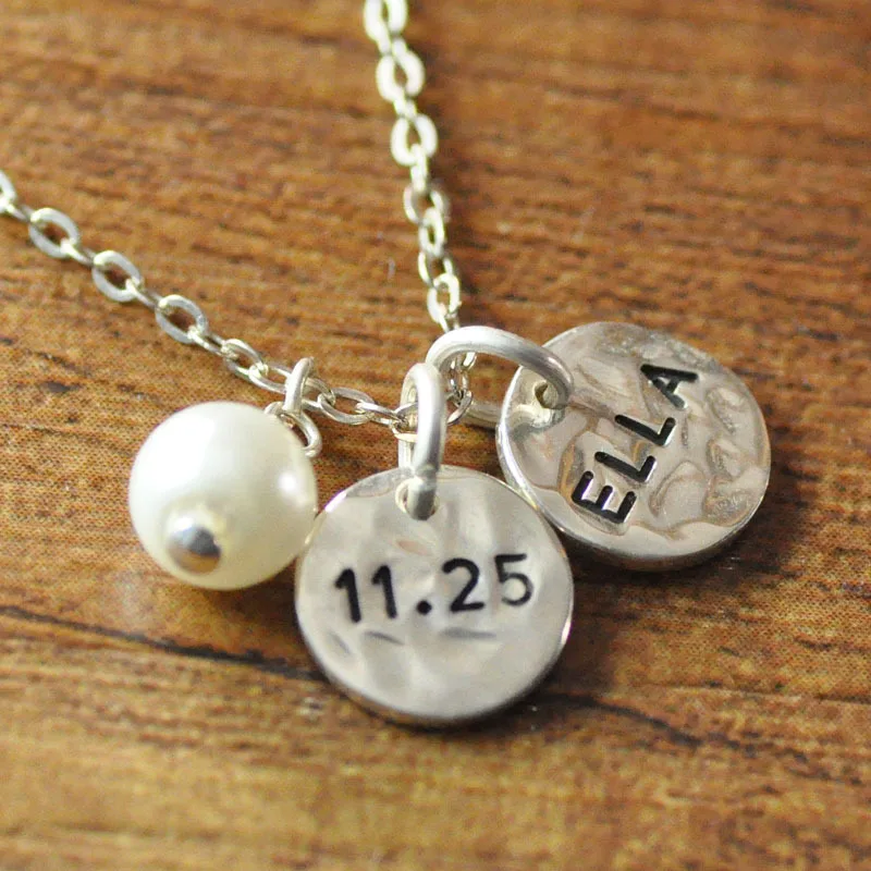 personalized bar bracelet hand stamped customized name jewelry