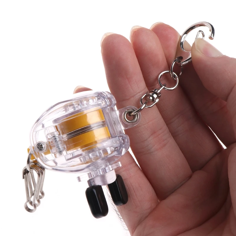 1pc Fly Fish Wheel keychain Retention Rope Fisherman Fishing Tackle