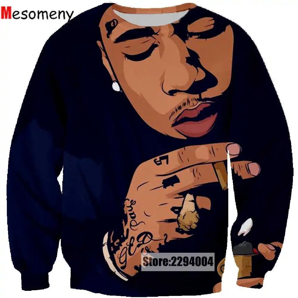Download Mesomeny Tyga Dope Art Hoody Men Women Sweatshirt 3D Print 2pac Tupac Sweatshirt Cool Long ...