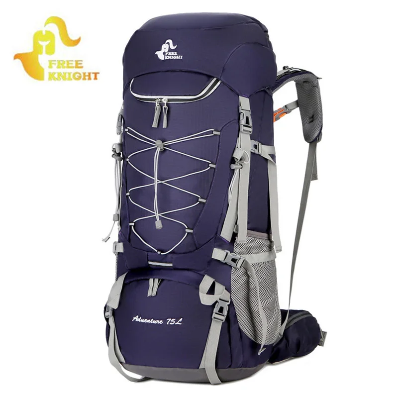 Tanie 75L Camping plecaki plecak turystyczny torba sportowa z pokrowiec przeciwdeszczowy wspinaczka górska Trekking Mochila Outdoor XA726WA