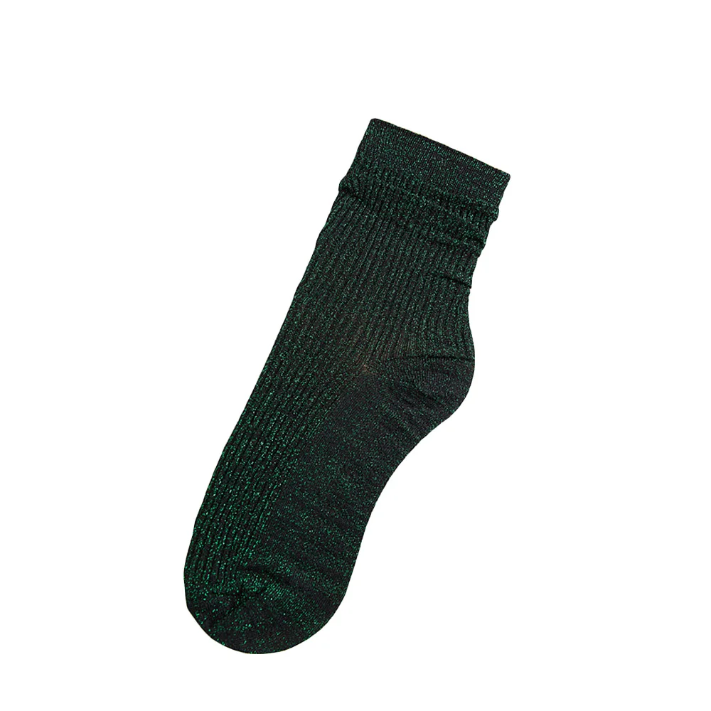 Женские блестящие носки-трубы средней высоты высокого качества удобные тонкие носки SCKHC0015