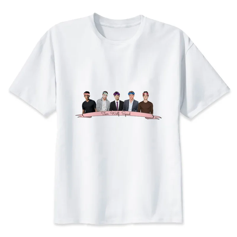 

teen wolf 2019 T-shirt Men Short Sleeve USA Funny Cartoon Tee Shirts Casual Top Quality Funny Tshirt Men hot y2217