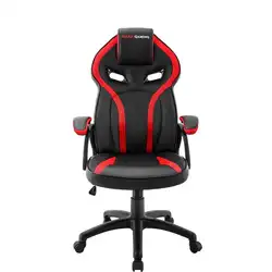 Стул Gamer Mars Gaming Mgc118br черного цвета с деталью в красном сидении Recliner PU покрытие высокого качества