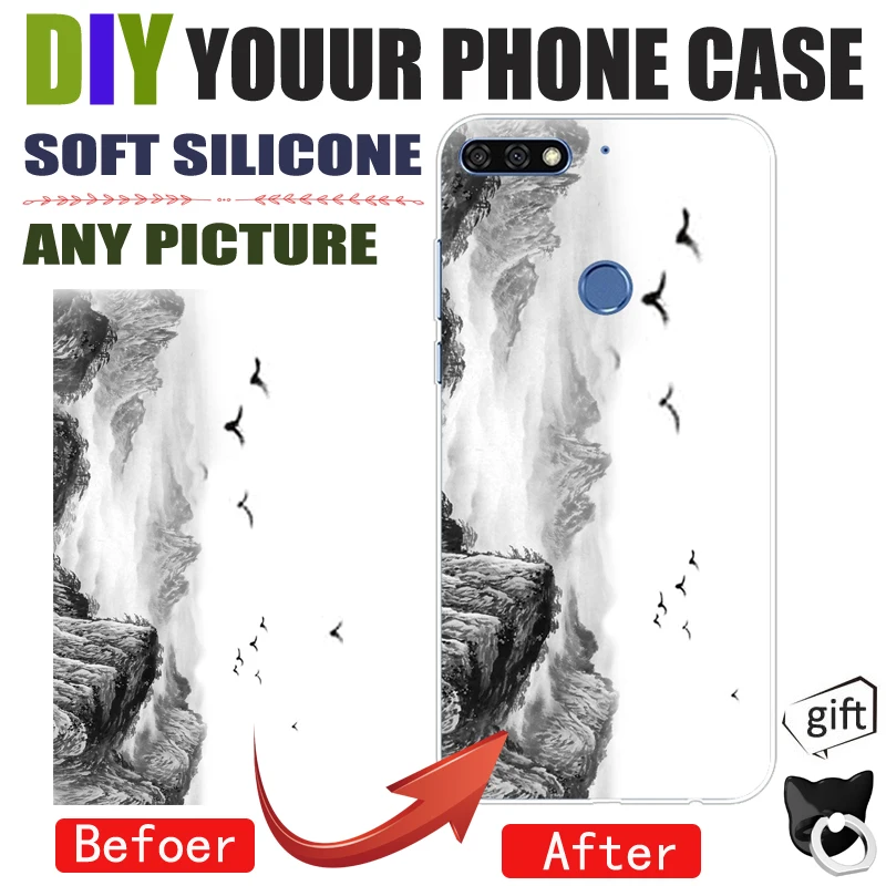 

DIY Photo images Customize Phone Case Cover For huawei y7 pro y5 y6 y7 prime 2018 y3 ii y5 ii y6 pro 2017 y541 Phone shell