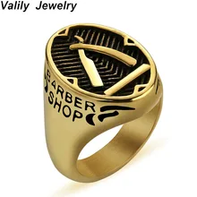 Украшение для парикмахерского магазина Valily, кольцо для мужчин, Золотое кольцо для парикмахерского ножа из нержавеющей стали, кольцо на палец в стиле панк, индивидуальное ювелирное изделие anillo