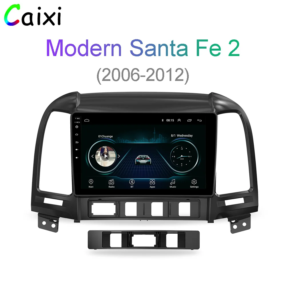 CAIXI Android 8.1 Car Radio Multimedia Vdeo Player for Hyundai Santa Fe 2 2006-2012 2 Din Navitei GPS navigation Dvd Player - Цвет: cx-SF-1