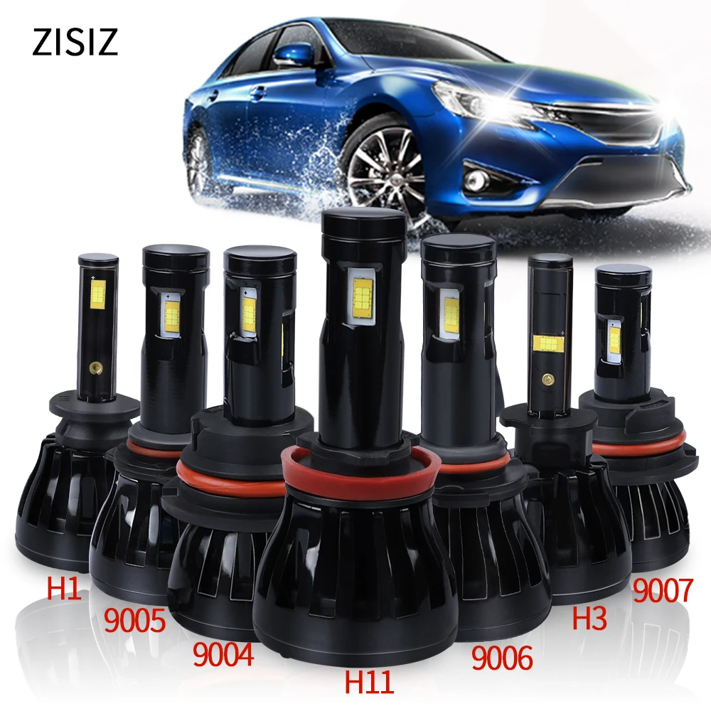 Автомобильные светодиодные лампы H1 COB H3 H11 H8 H9 9005 HB3 H10 9006 HB4 9007 9004 автомобильные