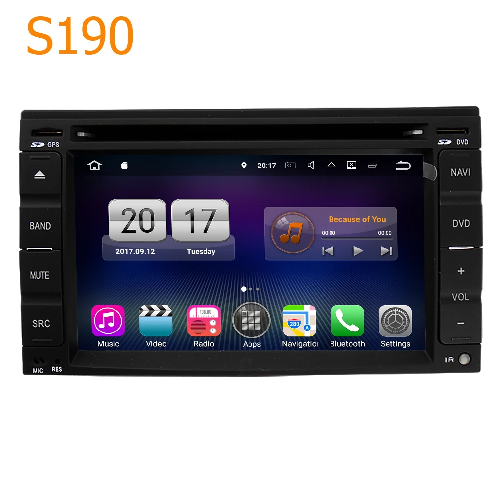 Road Top Winca S190 Android 7 1 System 4 Core CPU Car GPS DVD Player Head