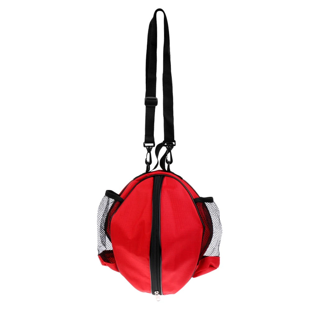 PVC Waterproof Backpack Basketball Carry Bag + Adjustable Shoulder Strap Red Volleyball Men Football Ball Bag Outdoor Sport Game