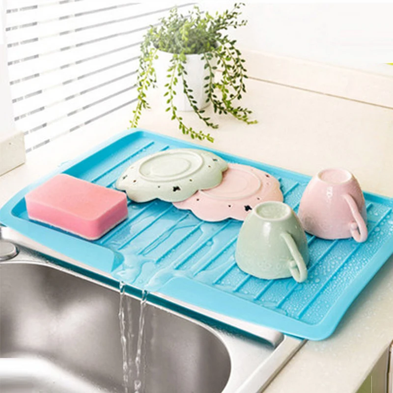 

44.7*30.9*3.1cm Multi-purpose drain tray storage plastic rectangular storage rack creative kitchen storage rack