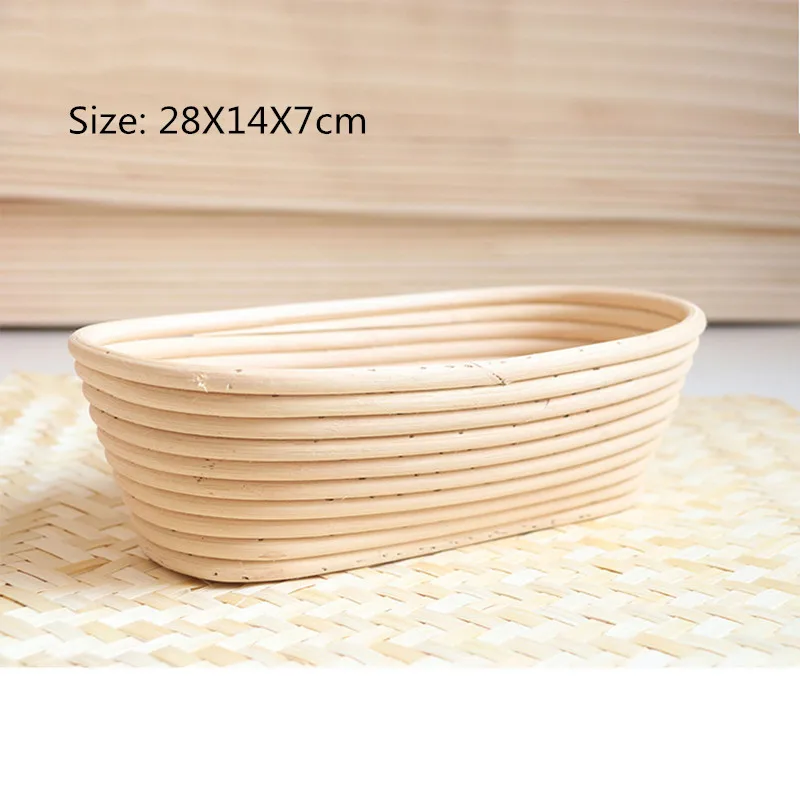 28X14X7cm Выпечка Кондитерские инструменты для ферментации плетеная корзина страна багет французский хлеб натуральный из ротанга дегустационные корзины - Цвет: 28X14X7cm