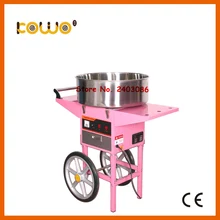 Нержавеющая сталь Электрический cotton candy floss машина с тележкой ce RoH коммерческих 110 В 220 В 1080 Вт сладкий сахар хлопок candy maker