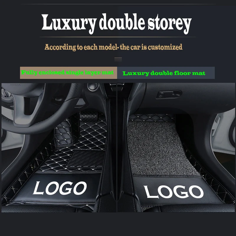 

Custom car logo car floor mats for Honda Honda Crosstour Avancier Jade Gienia Everus Crider Waterproof leather Anti-slip carpet