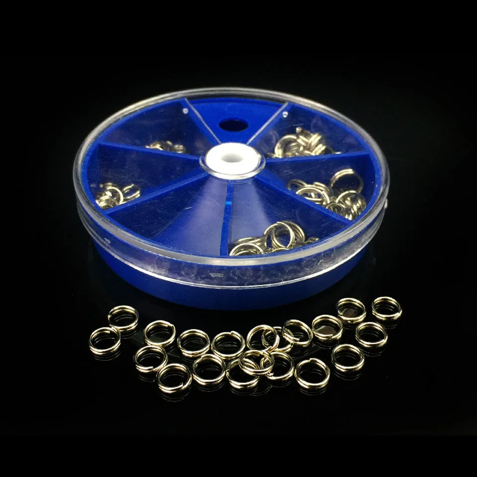 Fishing accessories 116PCS/Lot for Stainless Steel Split Rings set Fishing split ring connector Blank Lures Crank bait