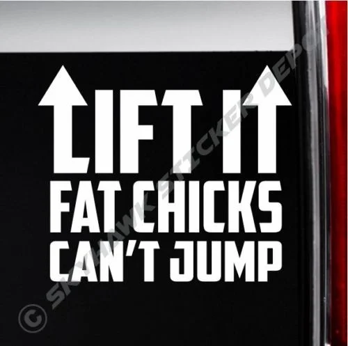 Забавная наклейка на бампер Виниловая для грузовика Fat Chick Fit Dodge Ram автомобильный