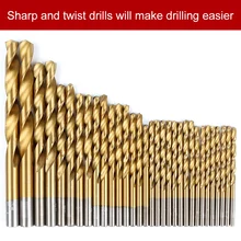 99pcs 1.5mm-10mm HSS Twist Drill Bits Set Titanium Coated High Speed Steel Woodworking Drill Bit Set for metal Wood Drill Tools 99pcs 1.5mm-10mm HSS Twist Drill Bits Set Titanium Coated High Speed Steel Woodworking Drill Bit Set for metal Wood Drill Tools