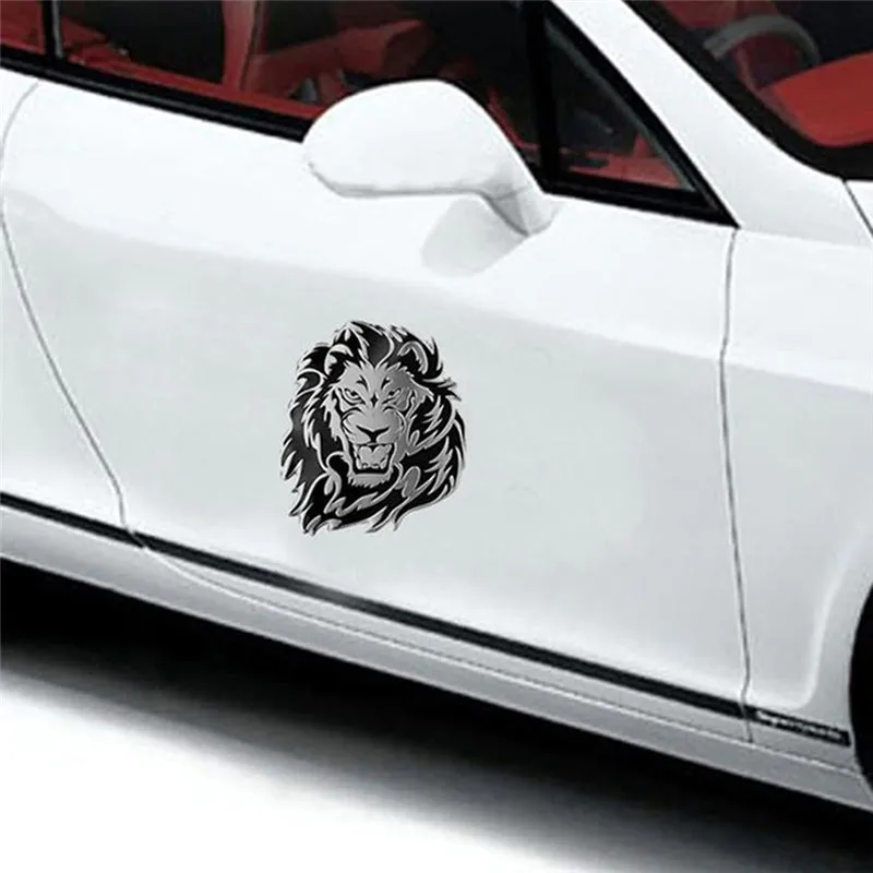 1pc 3D car Aluminum alloy sticker personality lion auto logo badge