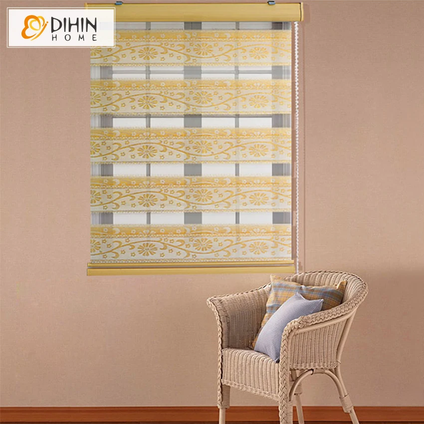 Fashion Jacquard New Arrival Thickening Roller Shutter Curtain Double