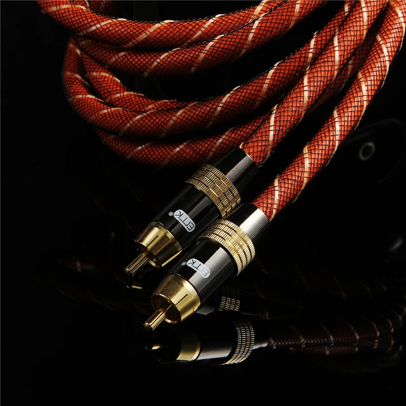 EMK High Quality Stereo Digital Coaxial Audio Video Rca Cable speaker cable Hifi Subwoofer cable AV TV cables Free shipping (1)