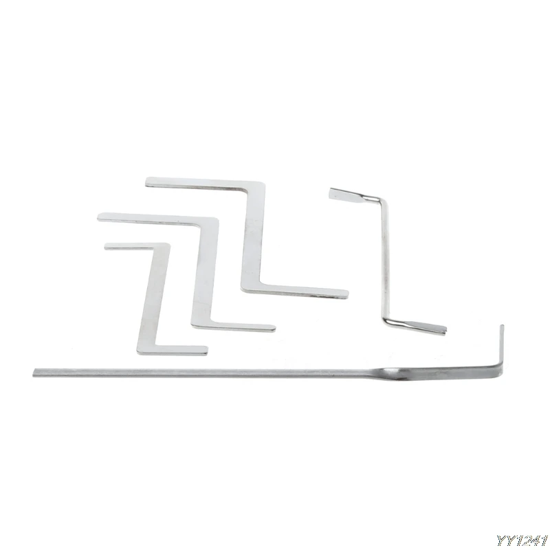 

5 Pcs Stainless Steel Double Row Tension Wrench Tool Removal Hooks Lock Extractor Set Car Styling 2018 freelander oil filter