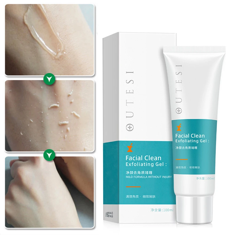 

100ml Facial Skin Care Gentle Exfoliating Gel Deep Cleansing Pore Exfoliating Blackhead Removal Face Scrub Cleaning cream TSLM2