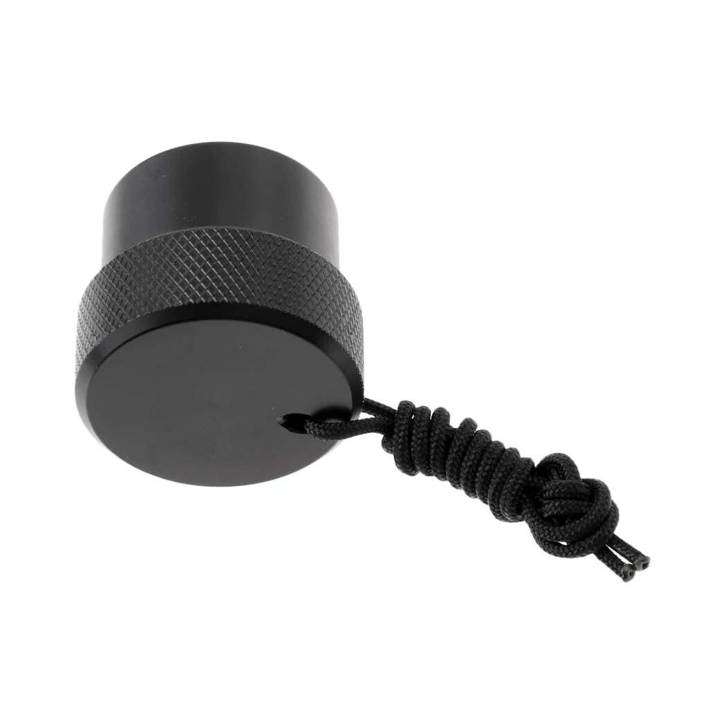 Lightweight ABS Replacement Dive DIN Tank Valve Dust Plug  Attached with Rope for Underwater Scuba Diving Accessories Black