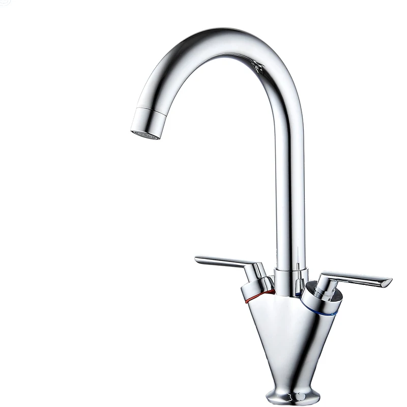 Labang Quality Guarantee double handle kitchen sink tap kitchen mixer round swivel Kitchen Faucets torneira