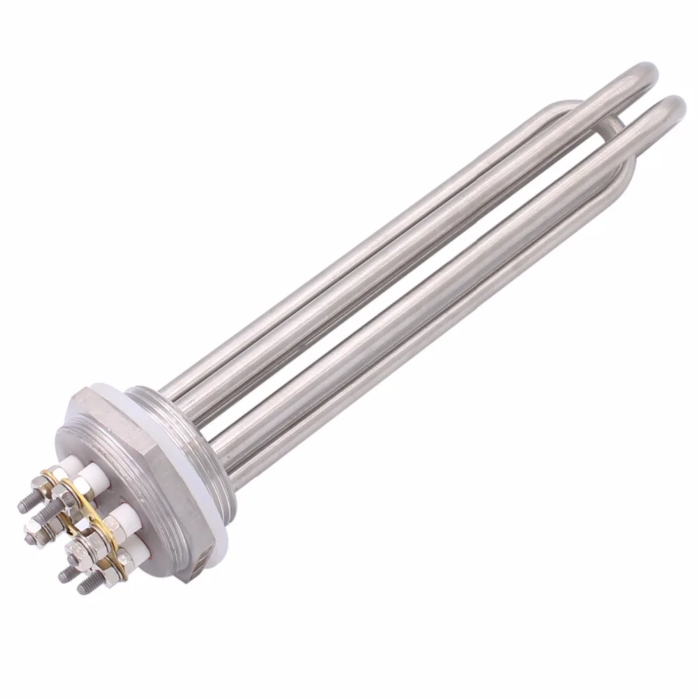 SUS304 Water Heating Element 220V/380V 3KW 4.5KW 6KW 9KW DN40 Electric Immersion Heater with 1.5"BSP Thread