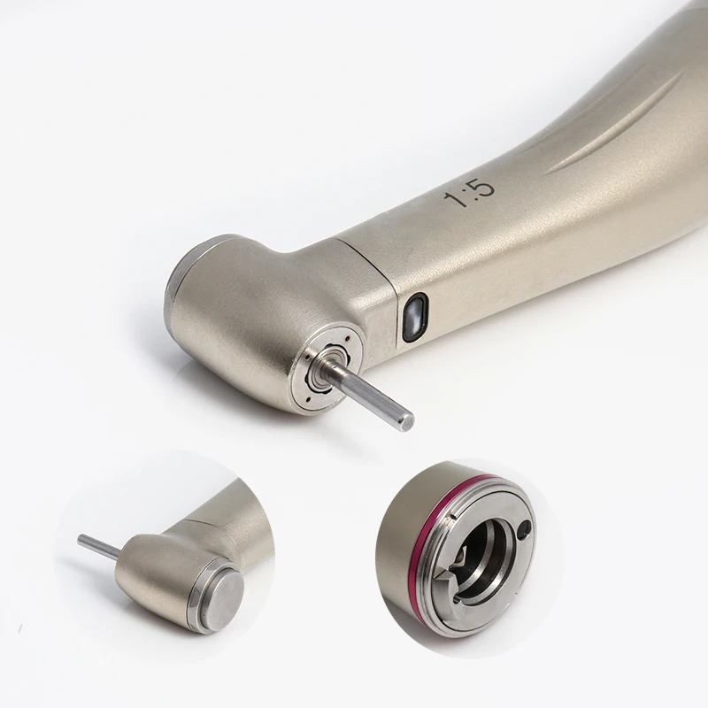 

Dental LED Fibre Optic Contra Angle Handpiece 1:5 Increasing Air Turbine Inner Water Dental Handpiece