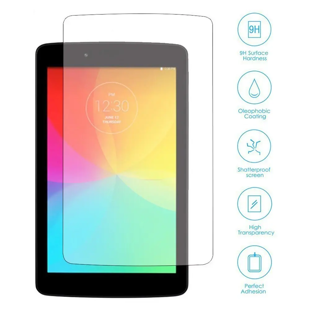 V495 8.0 2X LCD Tempered Glass Protector For LG G Pad V400 V410 7.0 V498 8.0