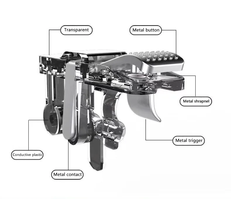 U9 2 шт. шесть пальцев Pubg мобильный контроллер смартфон мобильный игровой триггер Кнопка L1 R1 шутер цель ключ геймпад джойстик