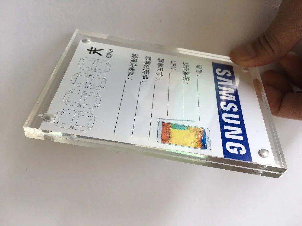 Etiqueta de Preço Titulares de Exibição Lote Atacado Acrílico Display Stands Sinal Tag 13*9 cm 10 Pçs - 5 10 pçs lote Atacado Etiqueta de Preço