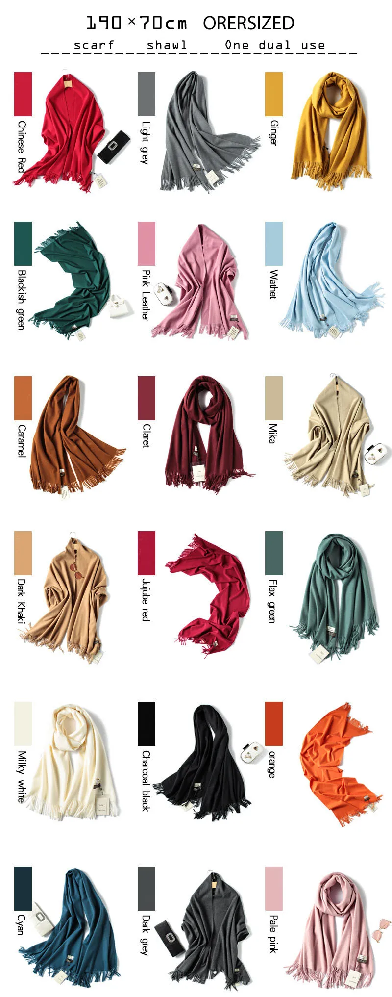REALSISHOW осень зима кашемир однотонного цвета шарф 2019 Модный женский шарф Роскошные кашемировые шарфы женские теплые шали оптом