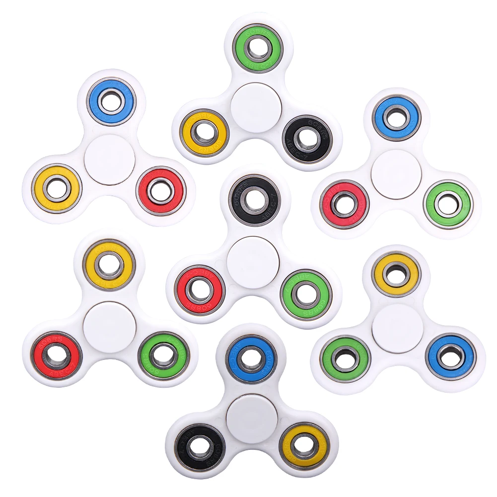 

Tri-Spinner Fidget Toy Colorful EDC Ceramic Toy Spinner Anxiety Relief Children Adults Anti Stress Creative Toy Rotation Long