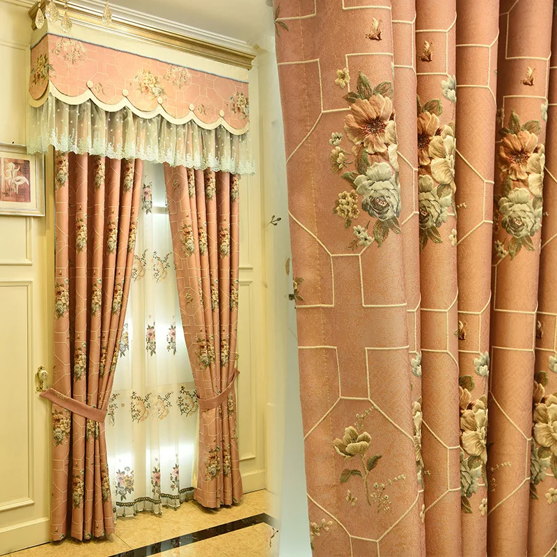 

Modern Simple High-grade Shading High-precision Relief Jacquard Curtains for Living Dining Room Bedroom.