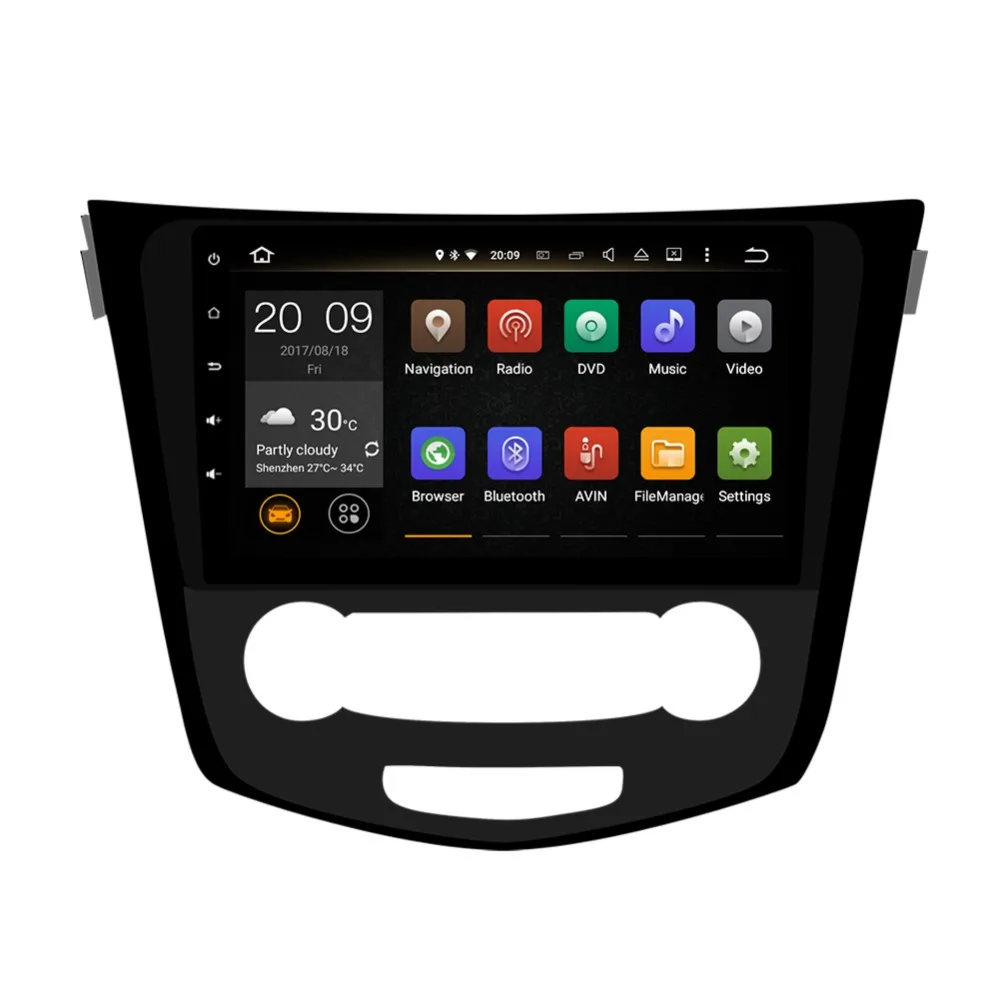 Excellent 10.1 Inch IPS Screen Android Car Radio Stereo For Nissan X-TRAIL/Qashqai/Dualis/Rouge 2013- Manual A/C Car Multimedia Player 3