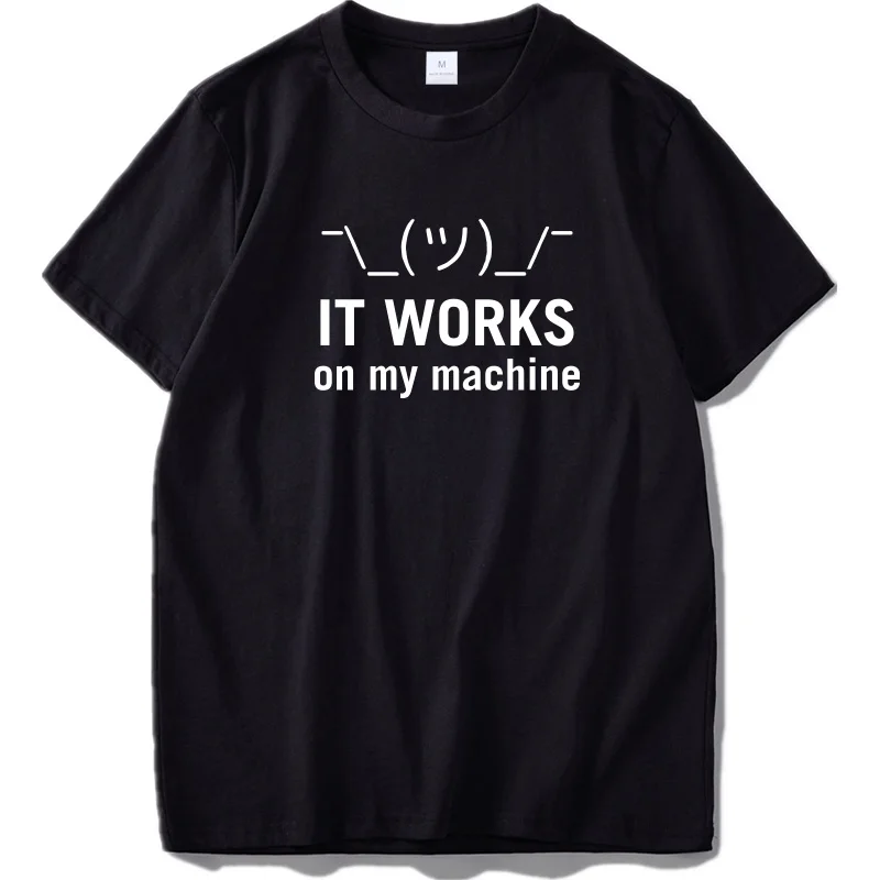 Это работает на моей машине футболка механик Java письмо Geek высокое качество вырез лодочкой личности ЕС Размер хлопок футболка - Color: Black
