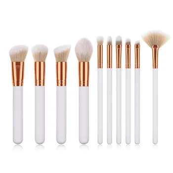 

Makeup Brush Set White Foundation Blush Contour Blending Eyebrow Cosmetic Make Up Brushes Eyeshadow Fan Face Powder Brush Tools