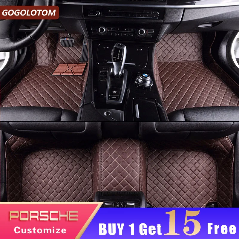 

Car Floor Mats for Porsche Cayenne 955 957 958 Macan Cayman Boxer 987 981 718 Panamera 911 991 Carrera Targa Car Luxury Carpet