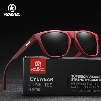 

KDEAM TR90 Frame Polarized Sunglasses Women Reflective Coating Lens 7 Colors Men Eyewear UV400 With Case KD731