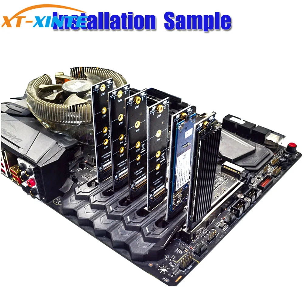 Переходная плата для NVME удлинитель NGFF M.2 PCI E3.0 1x Express Raiser ключей 2230 2280 M