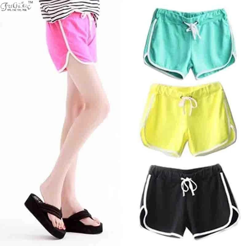 Korean female shorts , three short candy color sports thin section cotton shorts , shorts outdoors
