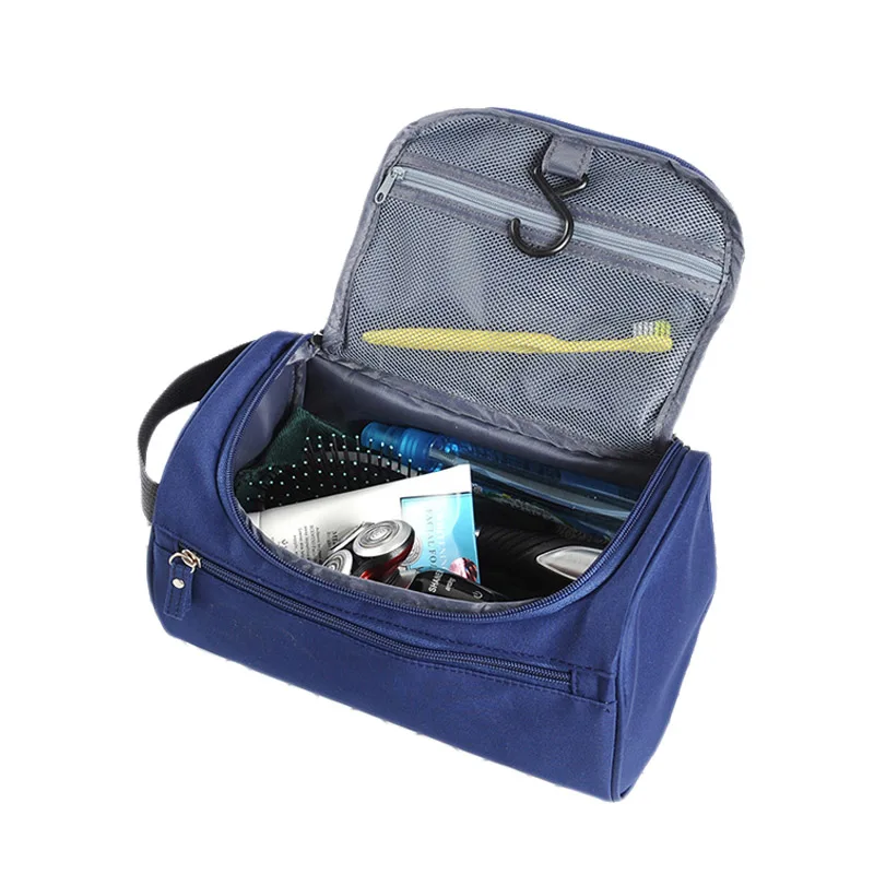

1 PCS Waterproof Polyester Travel Toiletry Bags Cosmetic Package Hanging Wash Bag Unisex Makeup Organizers