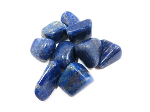 Lapis Lazuli Crystal 1 Tumbled Stone for Wire Wrapping and Jewelry Making Blue