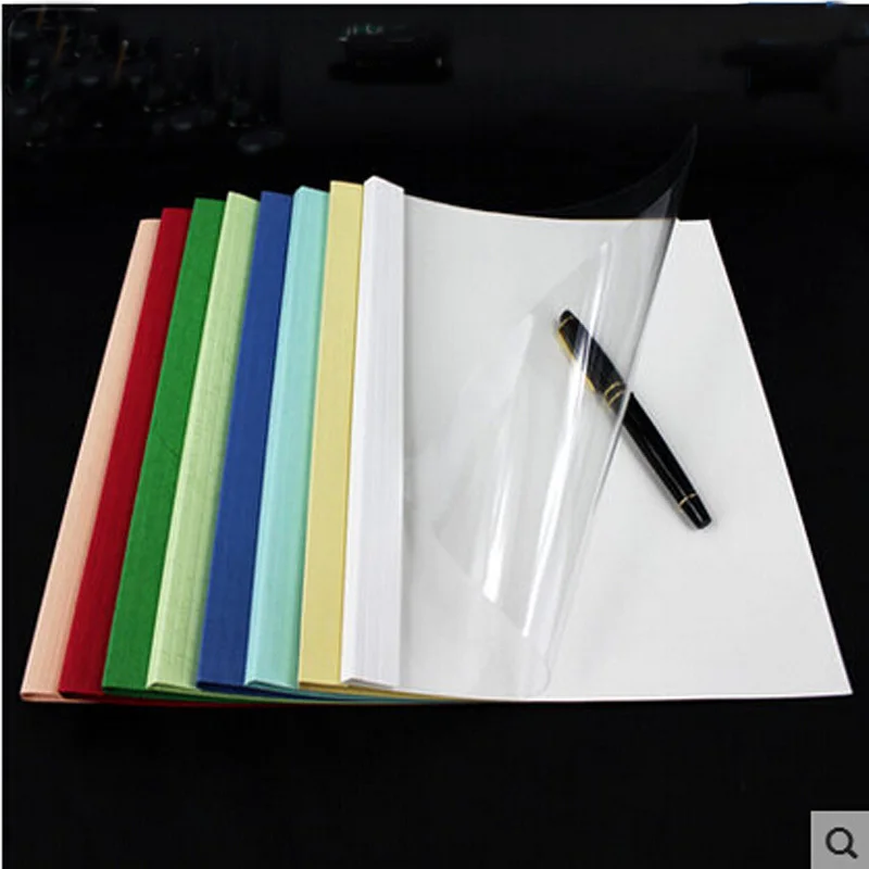 Thermalbindingcoverwith230gwhitepaperand02transparentPVC