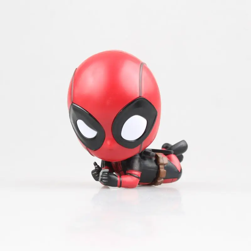 

Deadpool Bad Boy Wade Wilson Bobble Head play weapon Super Hero Statue Marvel Figure Model Toy